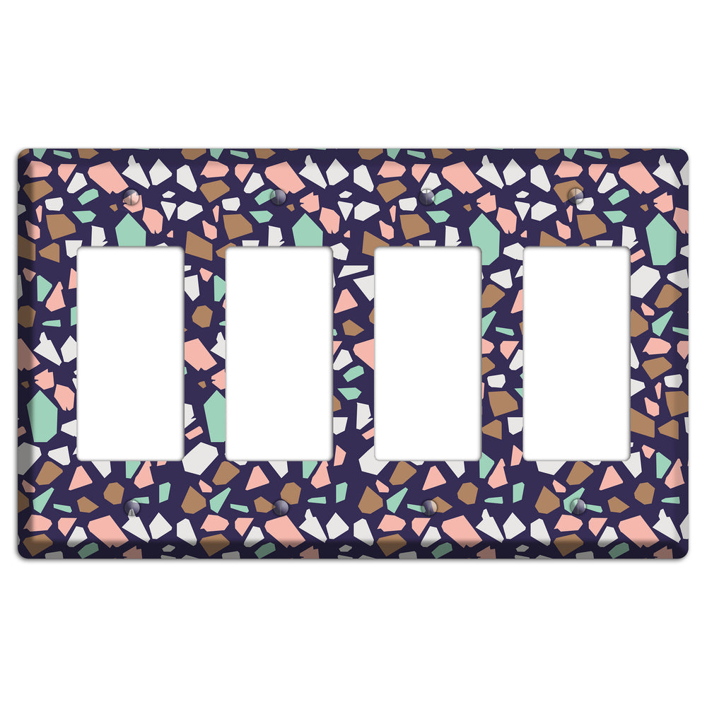 Midnight Mosaic 4 Rocker Wallplate