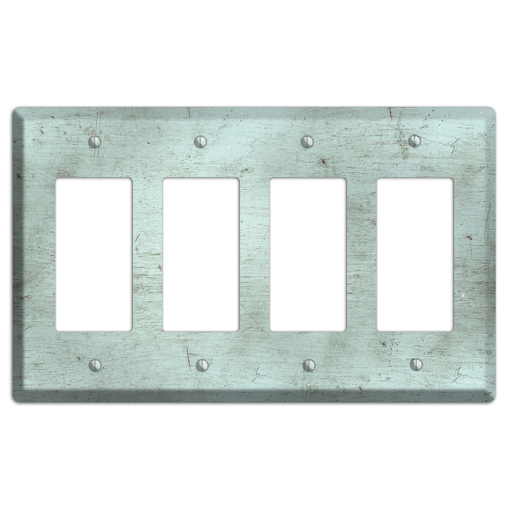 Weathered Teal Deck 4 Rocker Wallplate