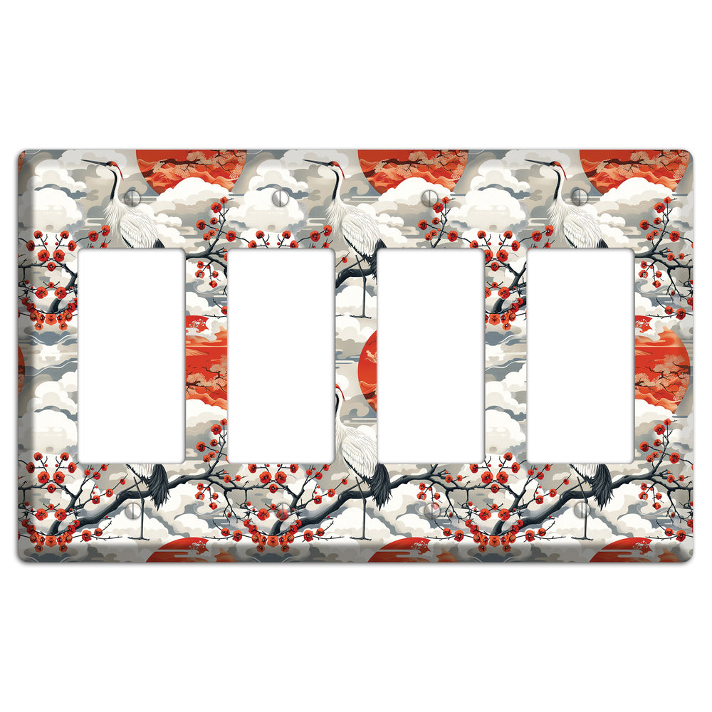 Vermillion Sun Rising 4 Rocker Wallplate