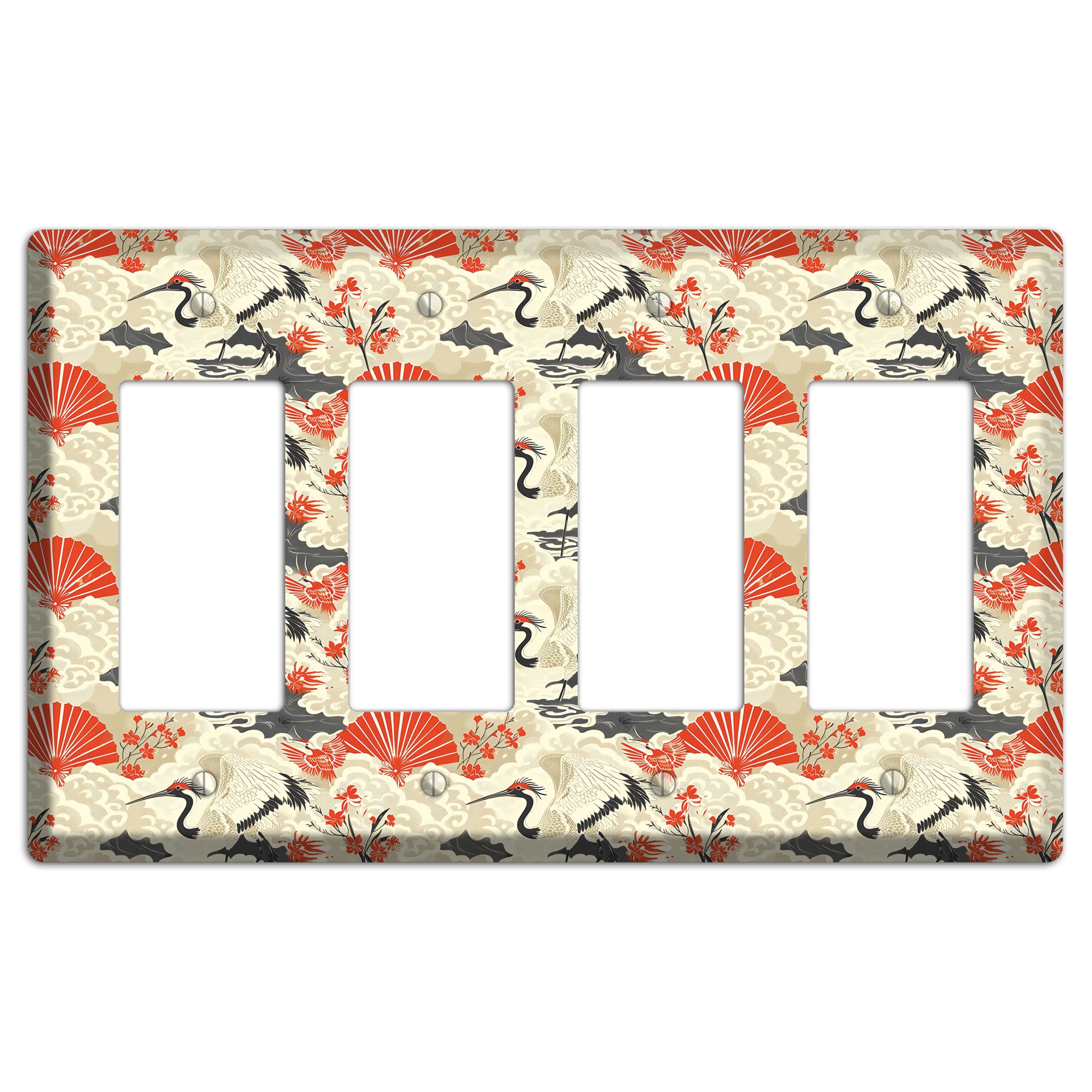 Vermillion Mist Reverie 4 Rocker Wallplate