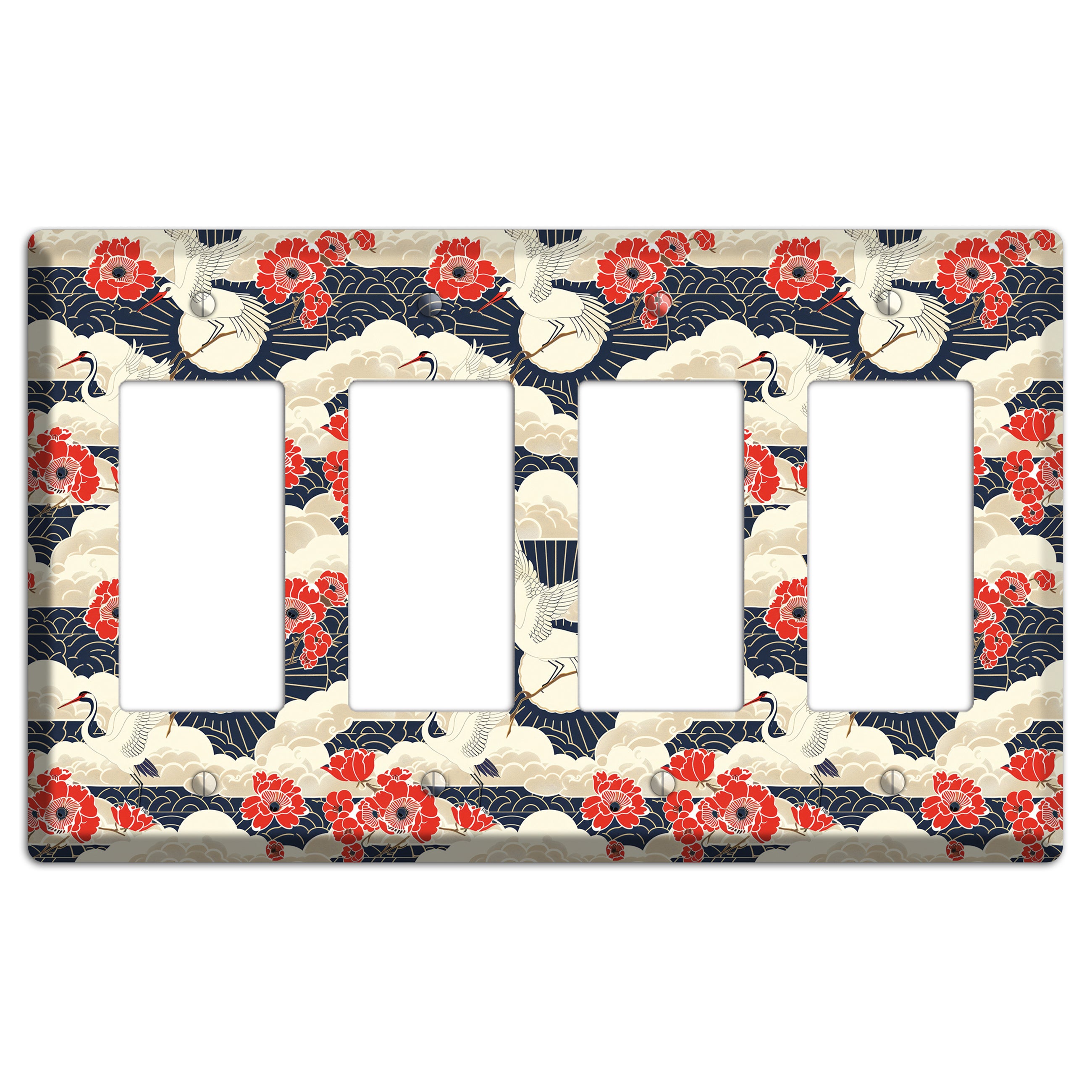 Crimson Peony Ascent 4 Rocker Wallplate