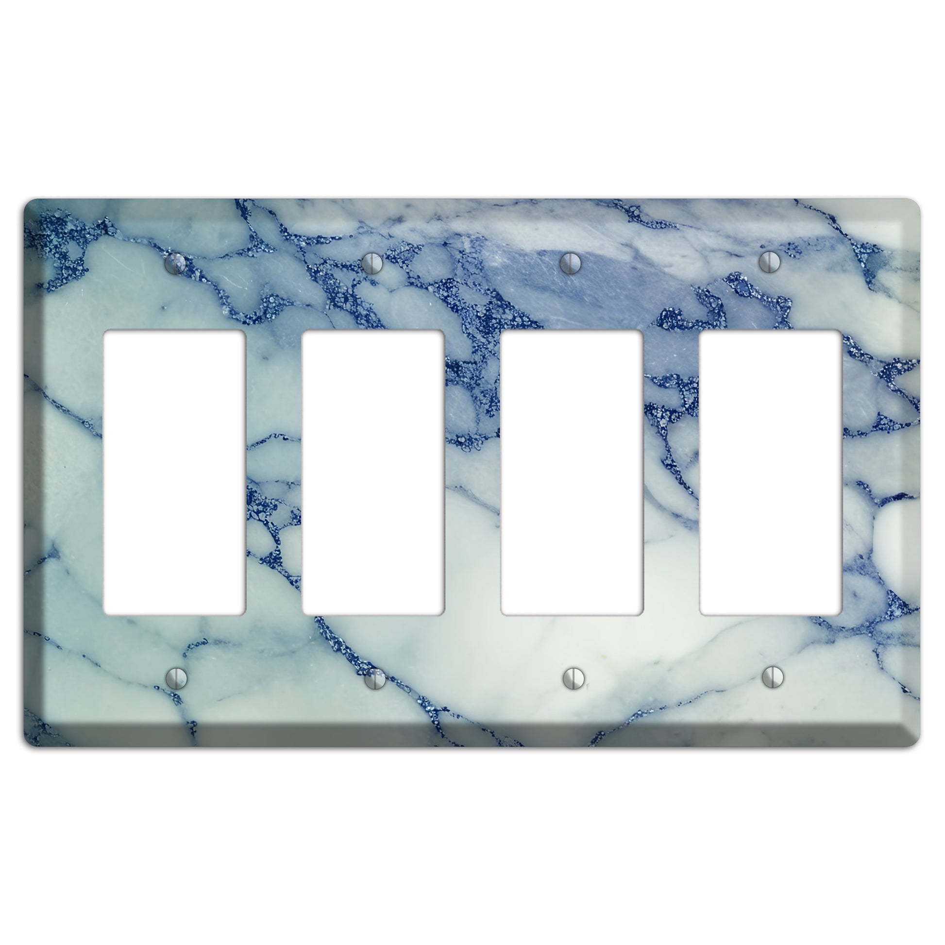 Opal marble 4 Rocker Wallplate