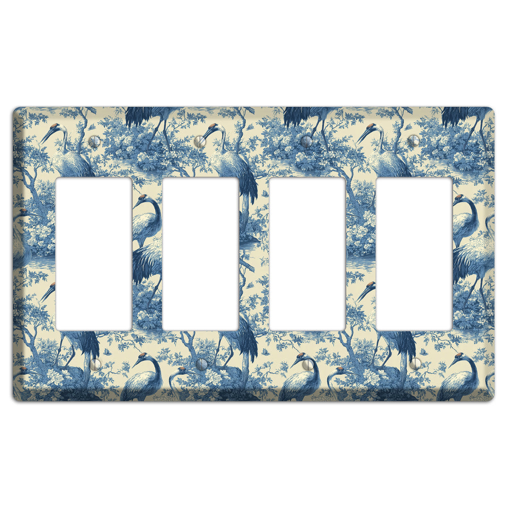 Cobalt Toile Vigil 4 Rocker Wallplate