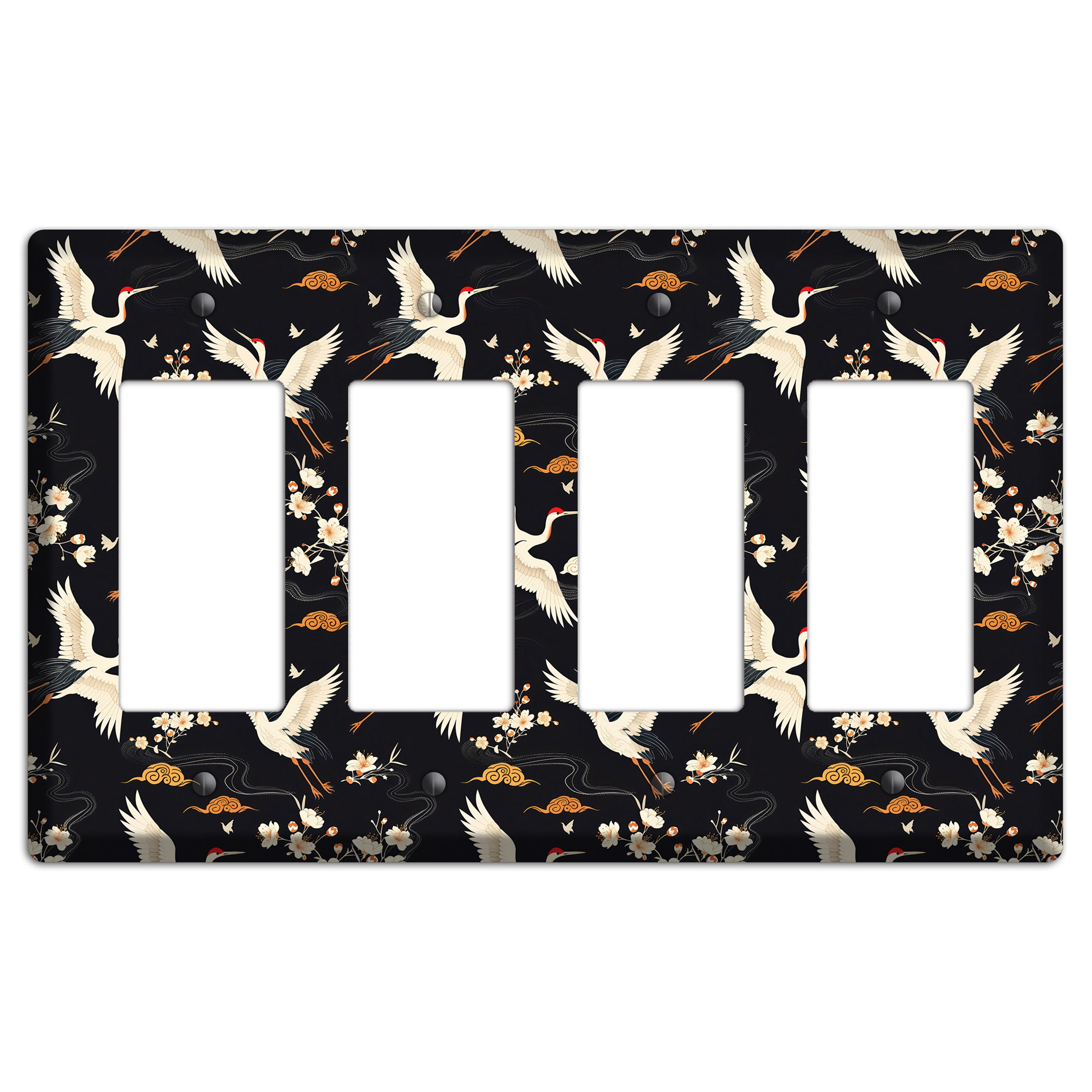 Obsidian Crane Nocturne 4 Rocker Wallplate
