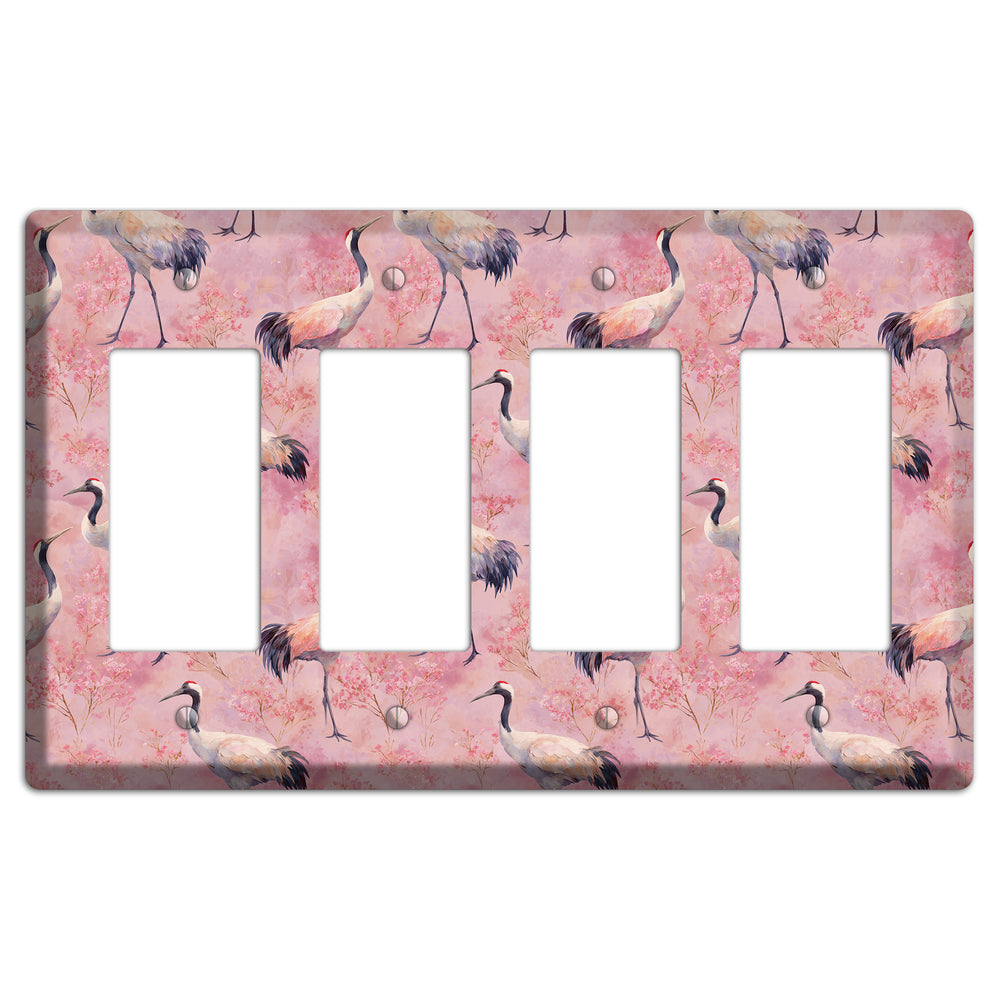 Blush Crane Reverie 4 Rocker Wallplate