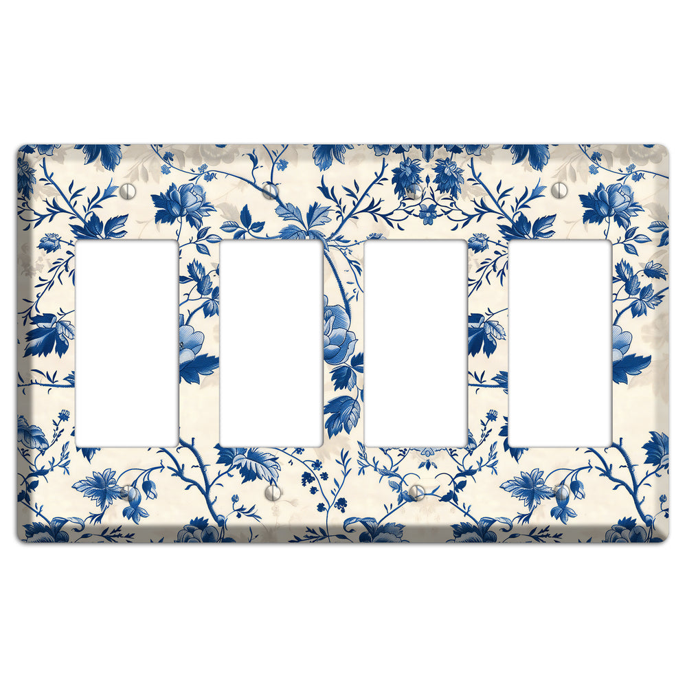 Porcelain Garden Riot 4 Rocker Wallplate