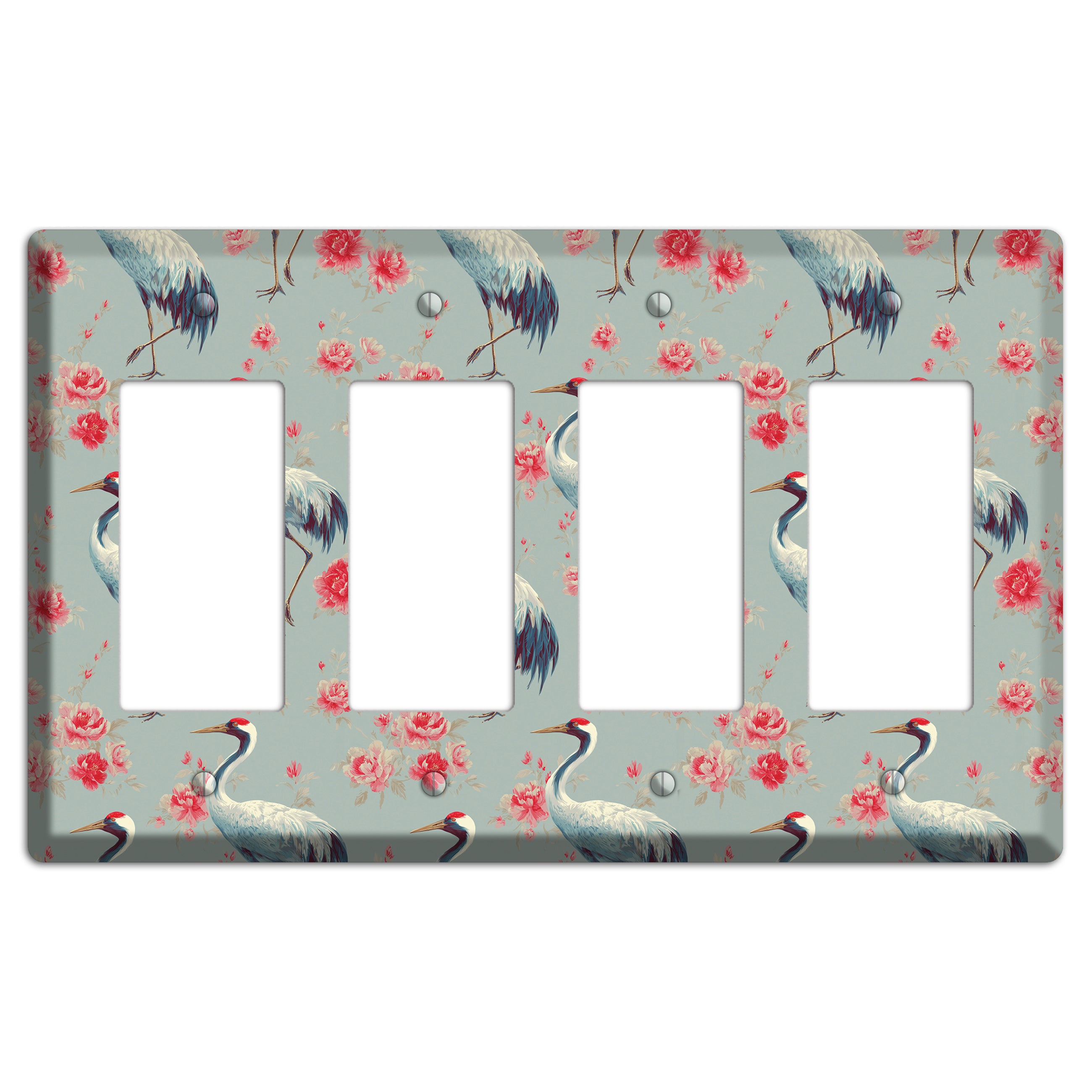 Rose Mist Vigil 4 Rocker Wallplate