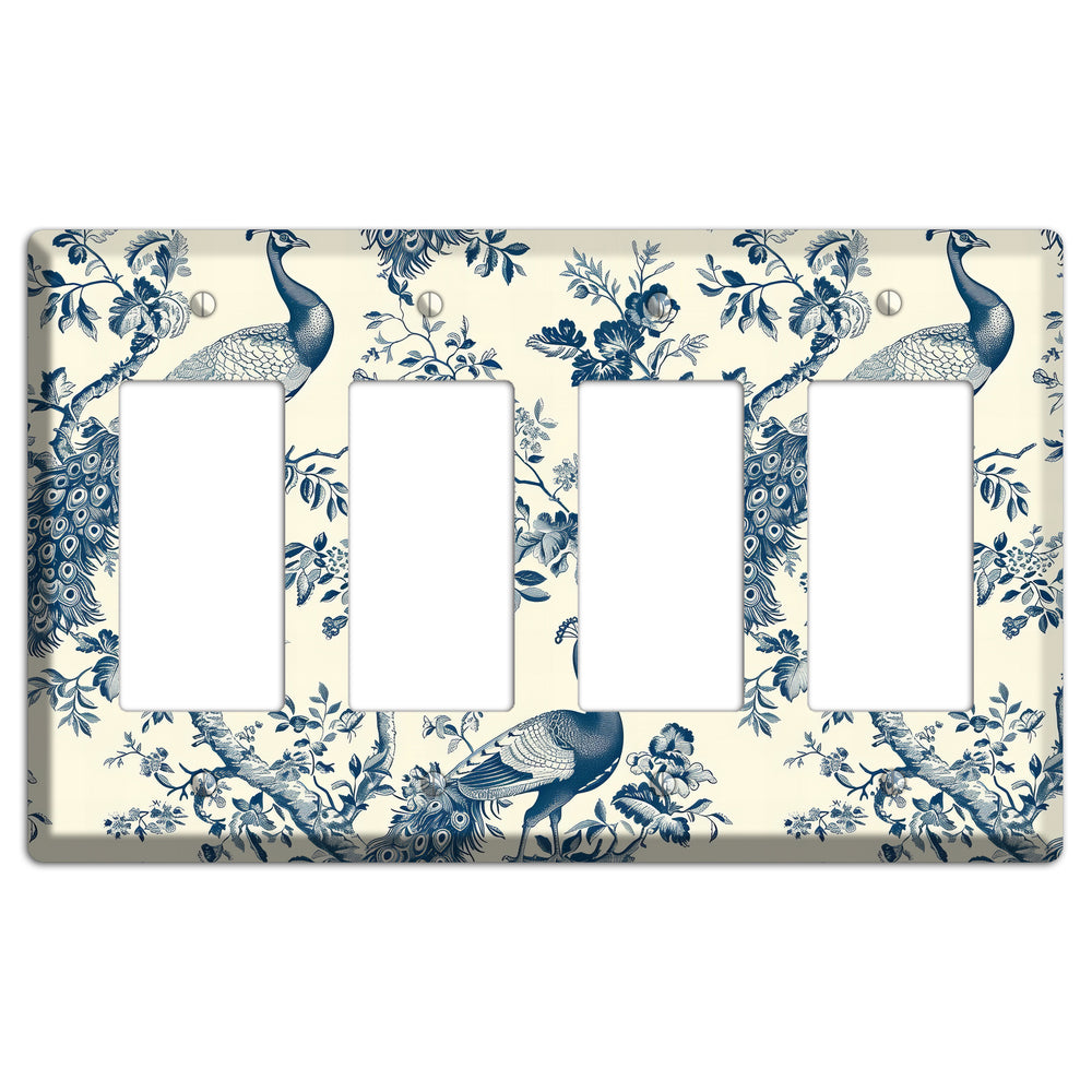 Peacock Court 4 Rocker Wallplate