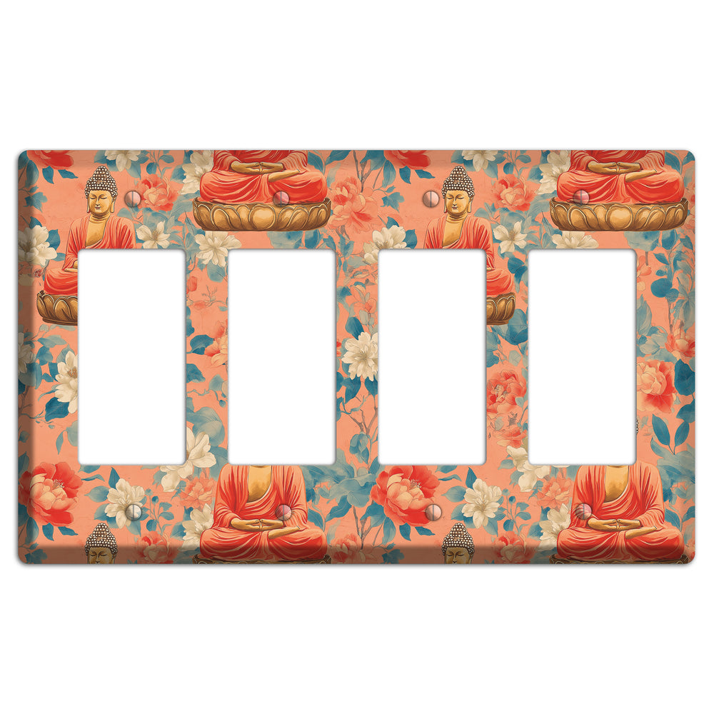 Lotus & Coral 4 Rocker Wallplate