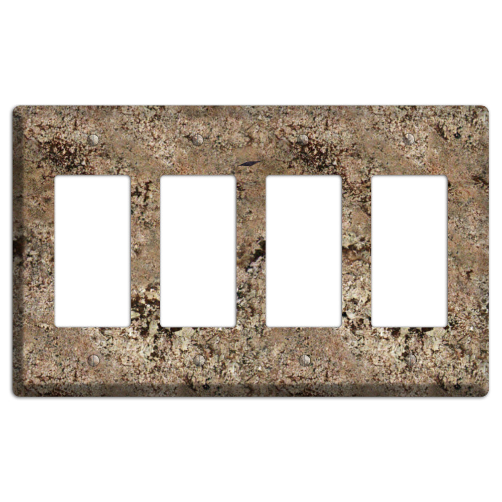 Crema Bordeaux Granite 4 Rocker Wallplate