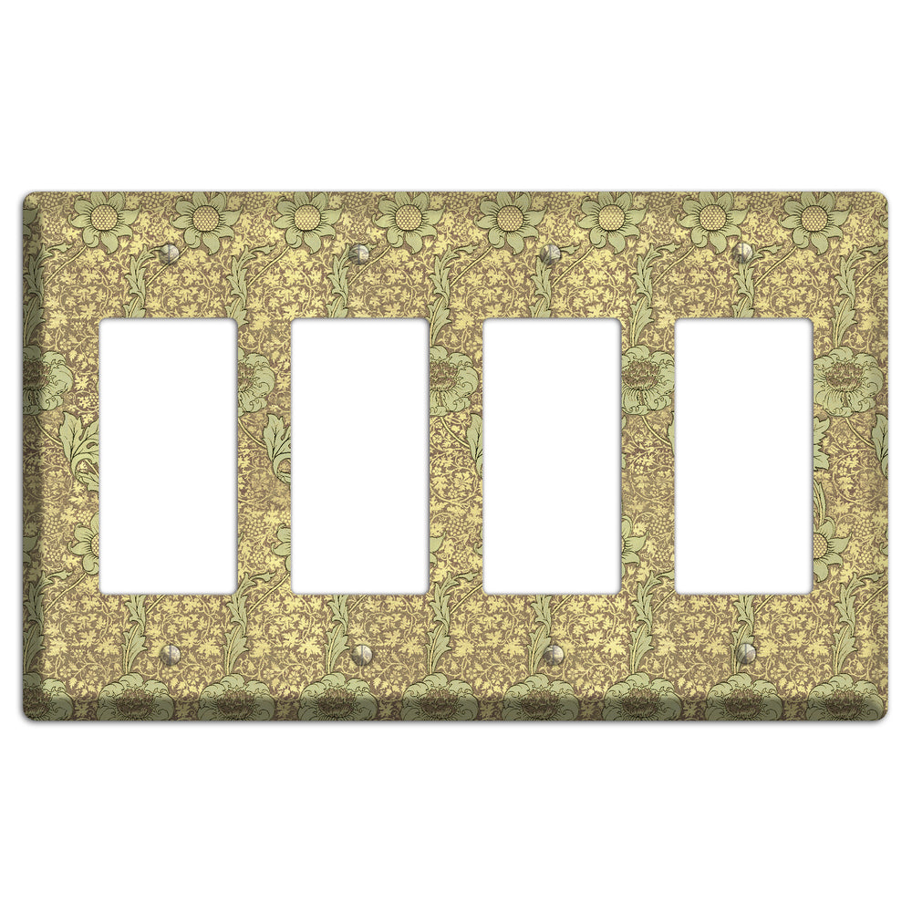 Wildflower Scroll 4 Rocker Wallplate