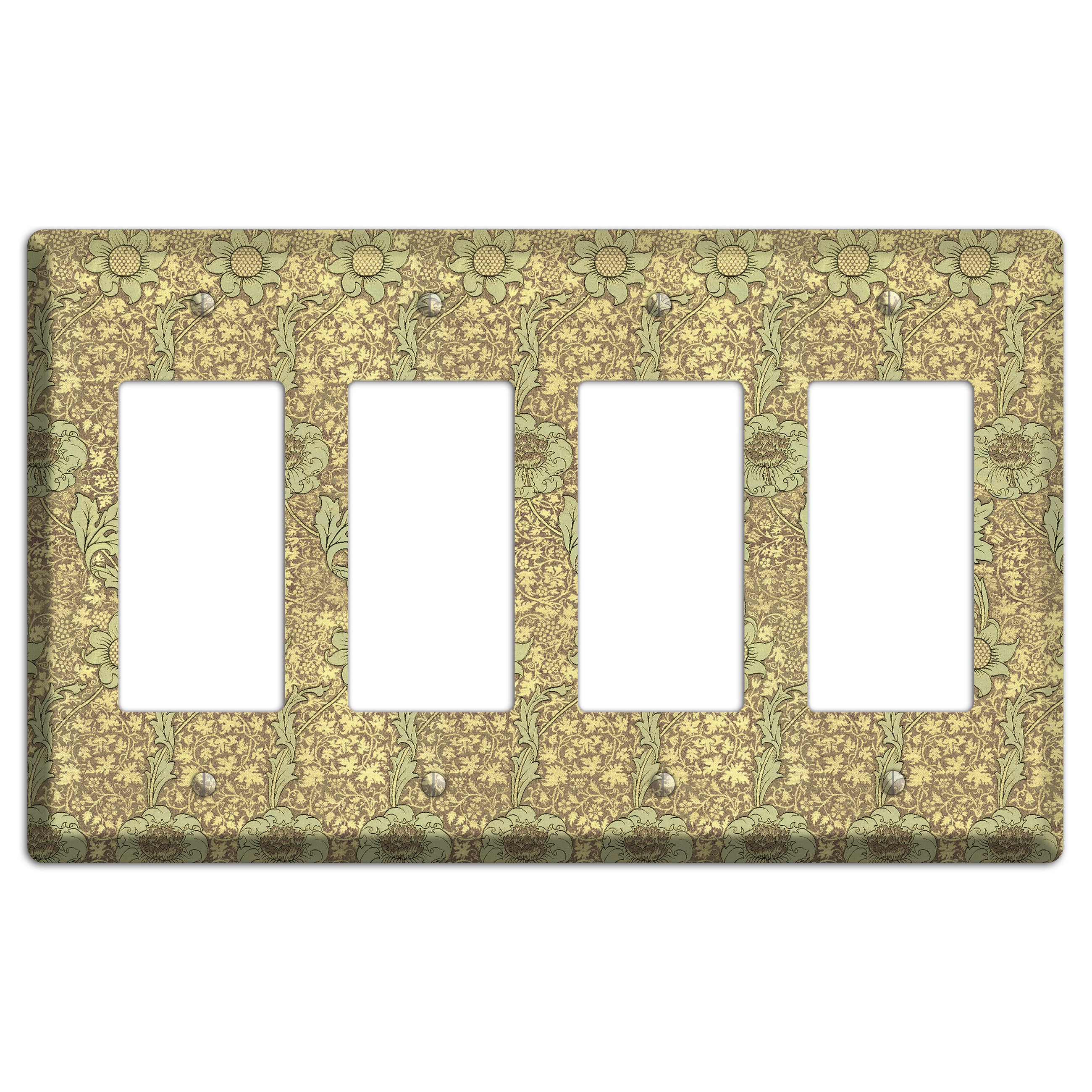 Wildflower Scroll 4 Rocker Wallplate