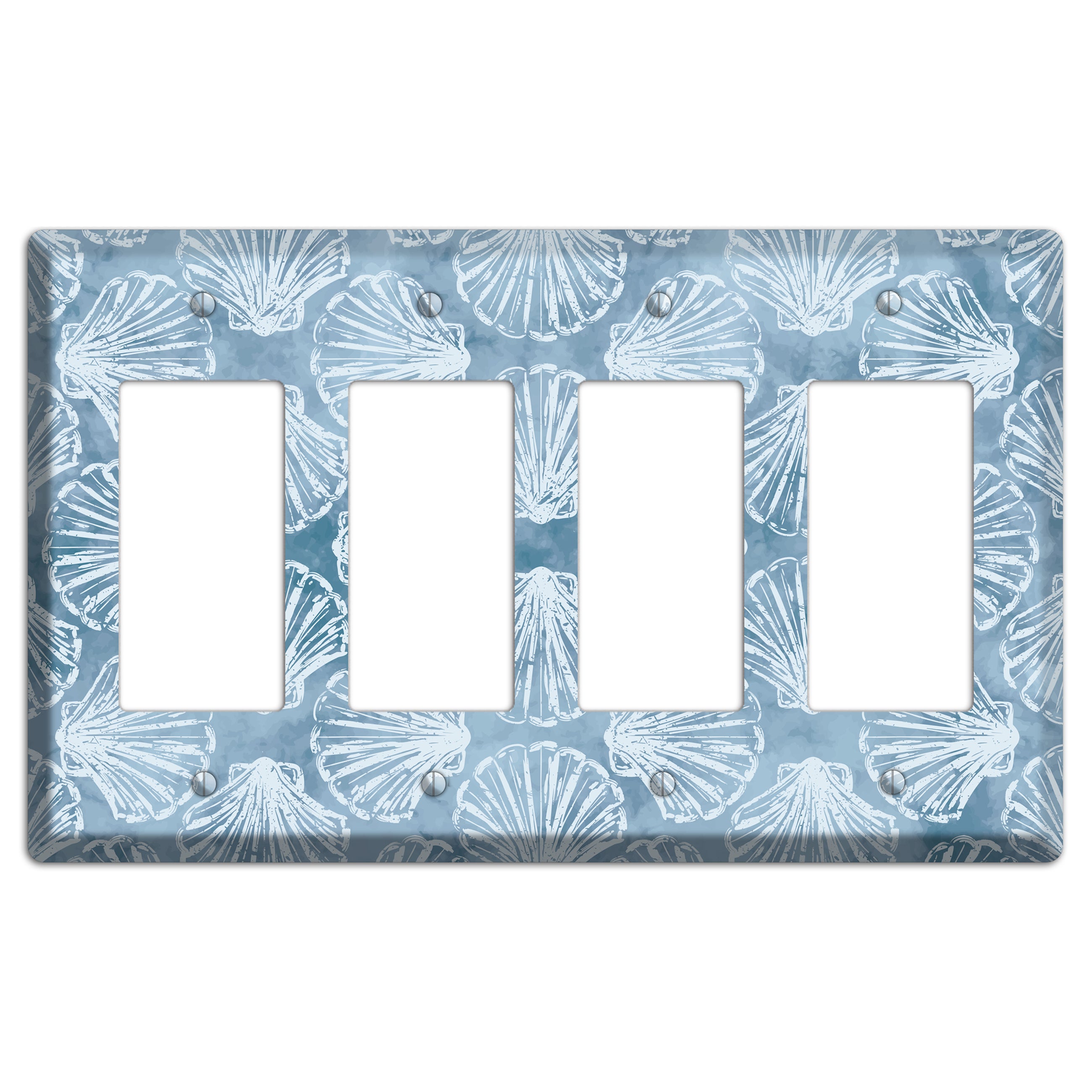 Coastal Shell Drift 4 Rocker Wallplate
