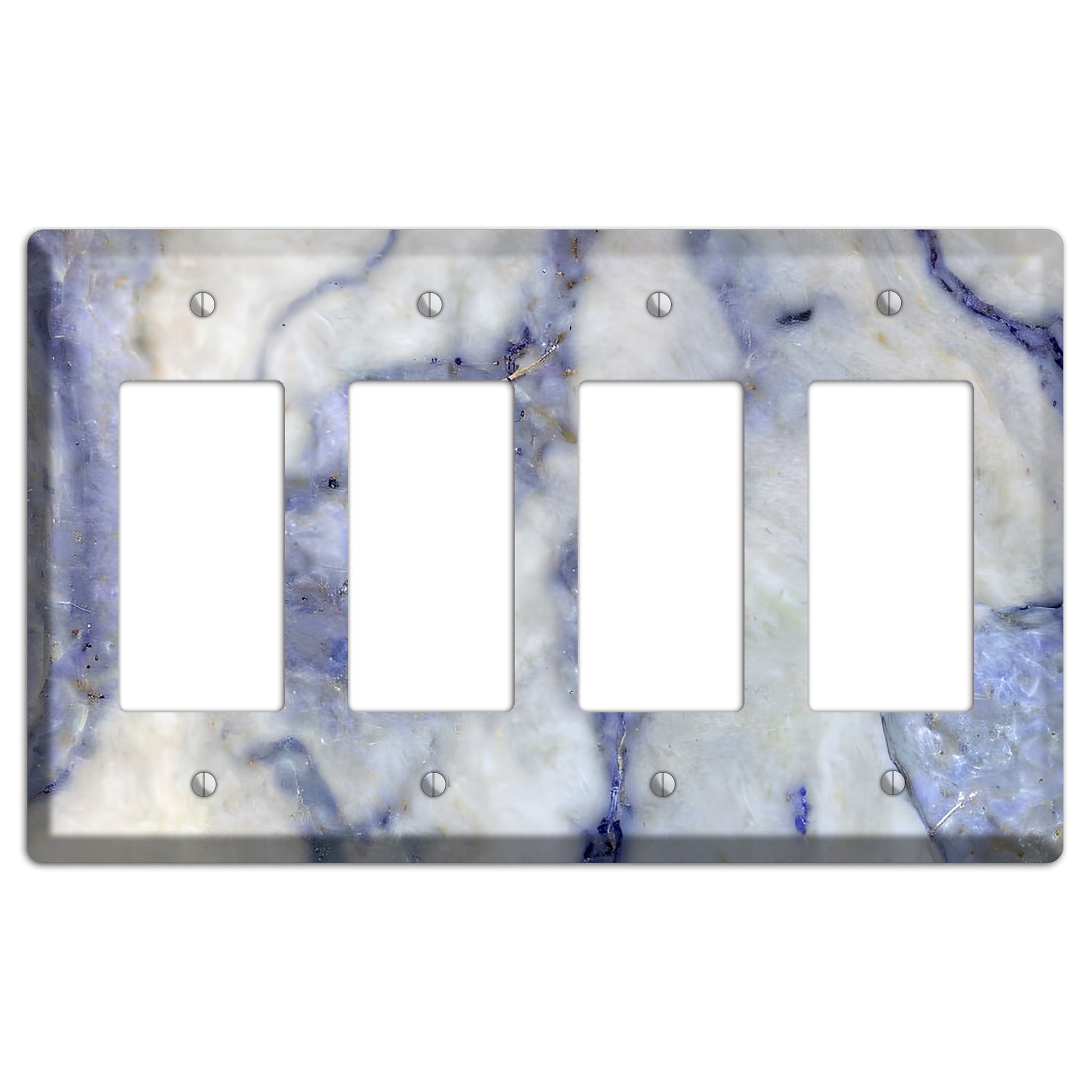 Spindle Marble 4 Rocker Wallplate