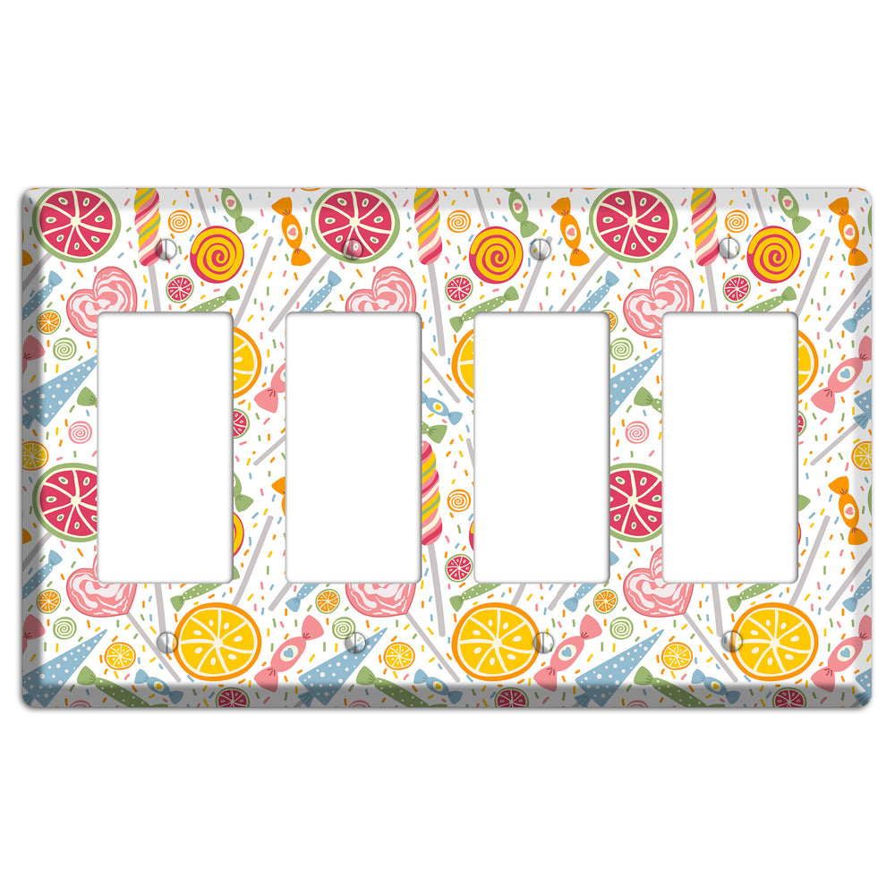 Candy Carnival (White) 4 Rocker Wallplate