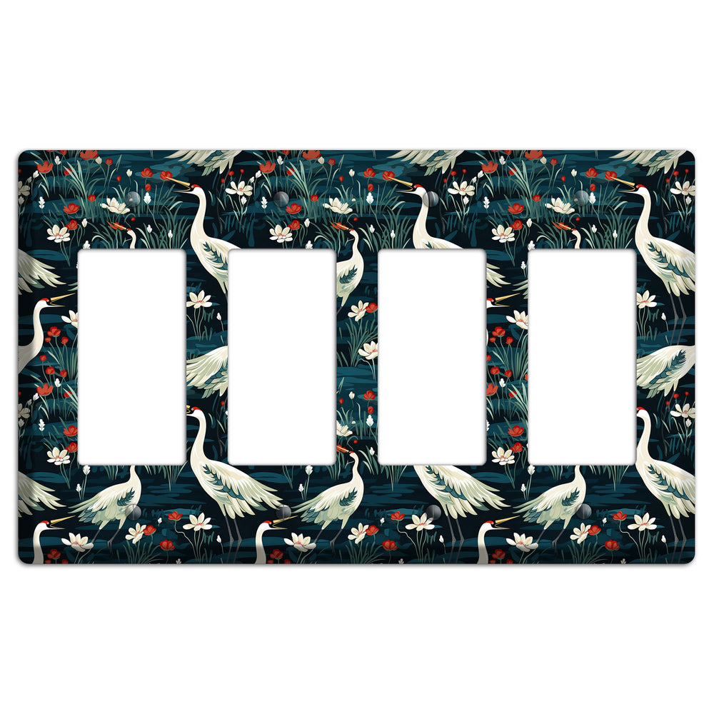 Midnight Lotus Marsh 4 Rocker Wallplate