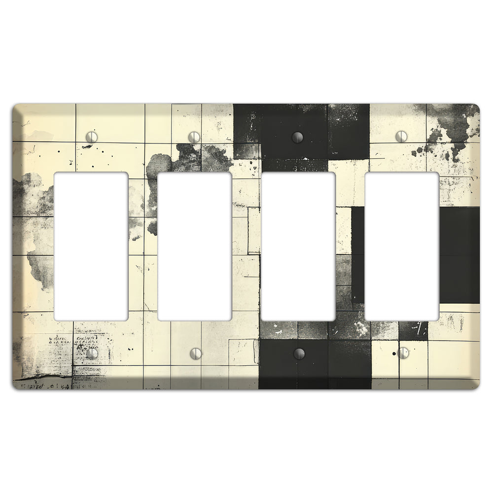 Weathered Grid Chronicle 4 Rocker Wallplate