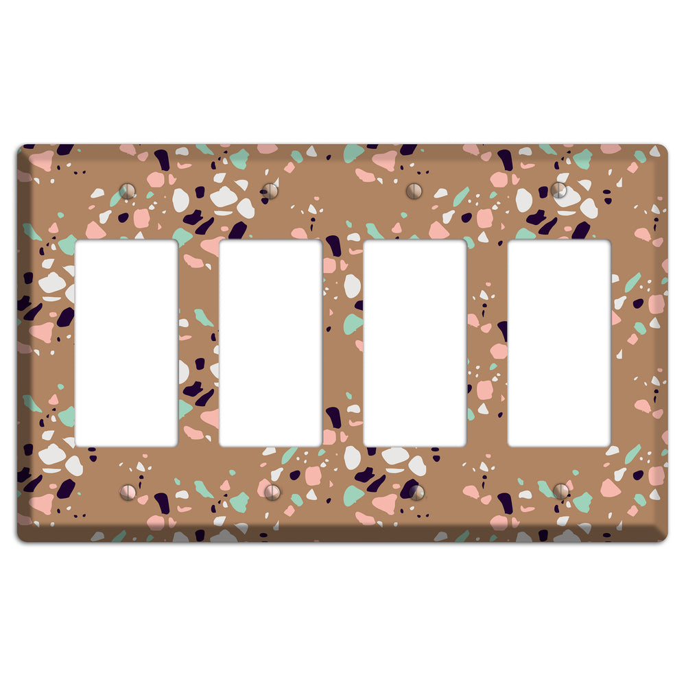Clay Pebble Drop 4 Rocker Wallplate