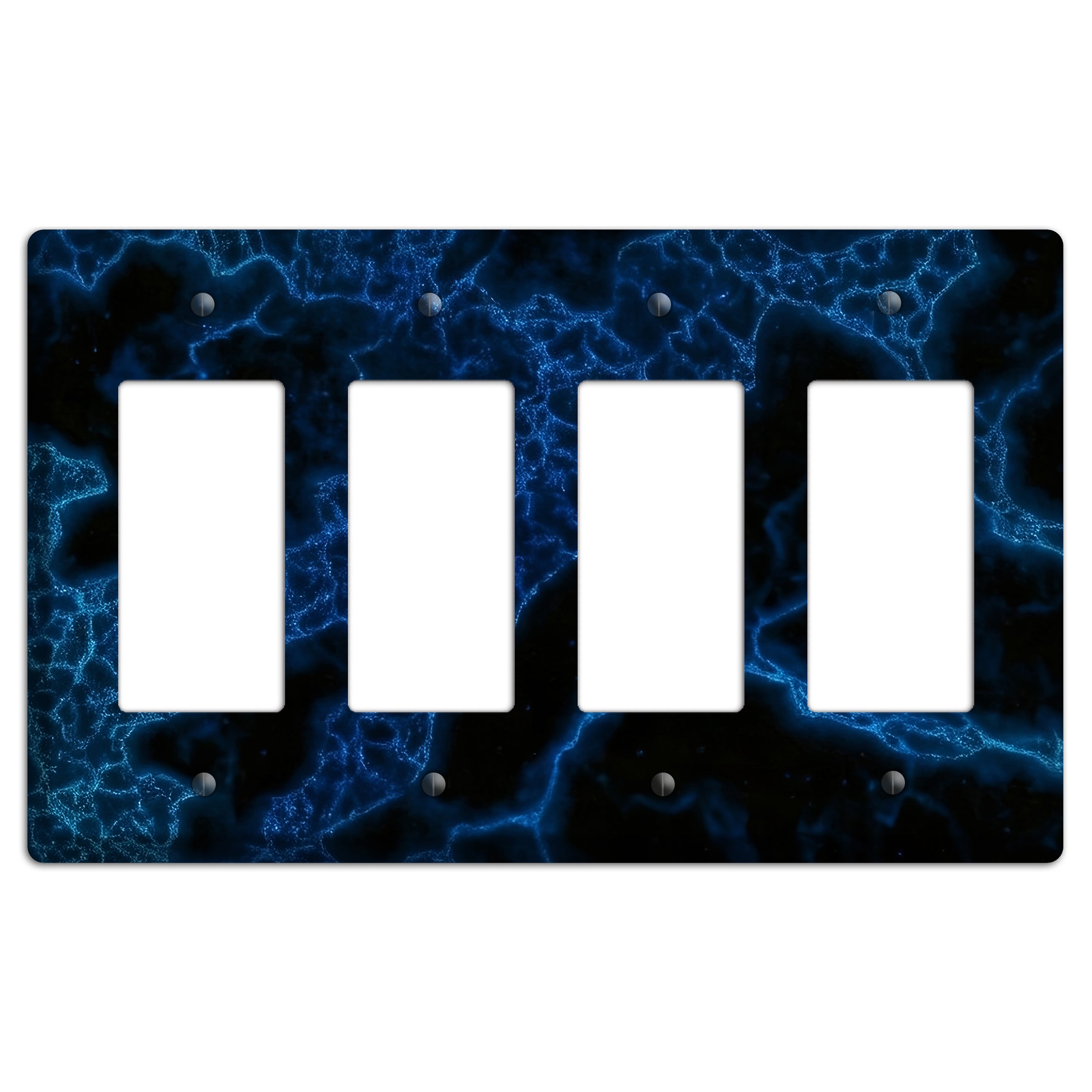 Midnight Marble 4 Rocker Wallplate