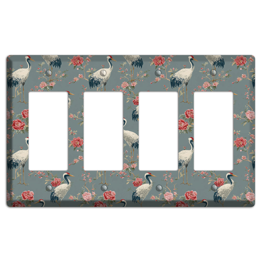 Slate Peony Vigil 4 Rocker Wallplate