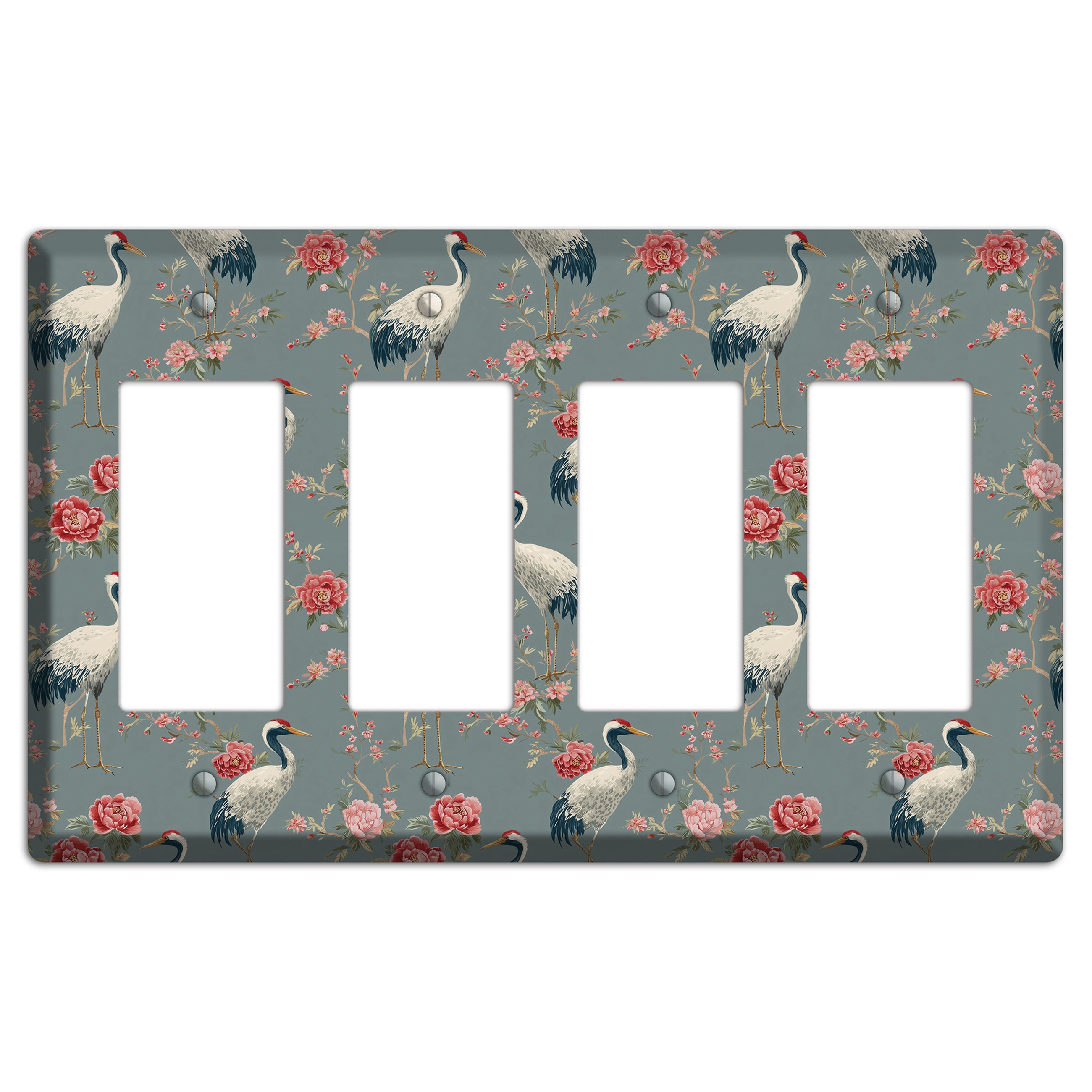 Slate Peony Vigil 4 Rocker Wallplate