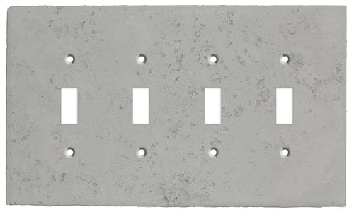Gray Stone Four Toggle Switchplate