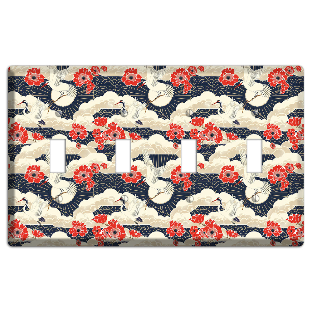 Crimson Peony Ascent 4 Toggle Wallplate