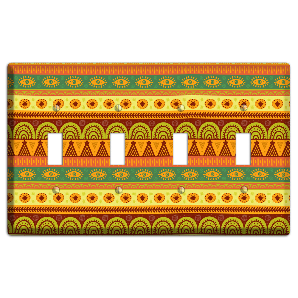 Ethnic Harmony 4 Toggle Wallplate
