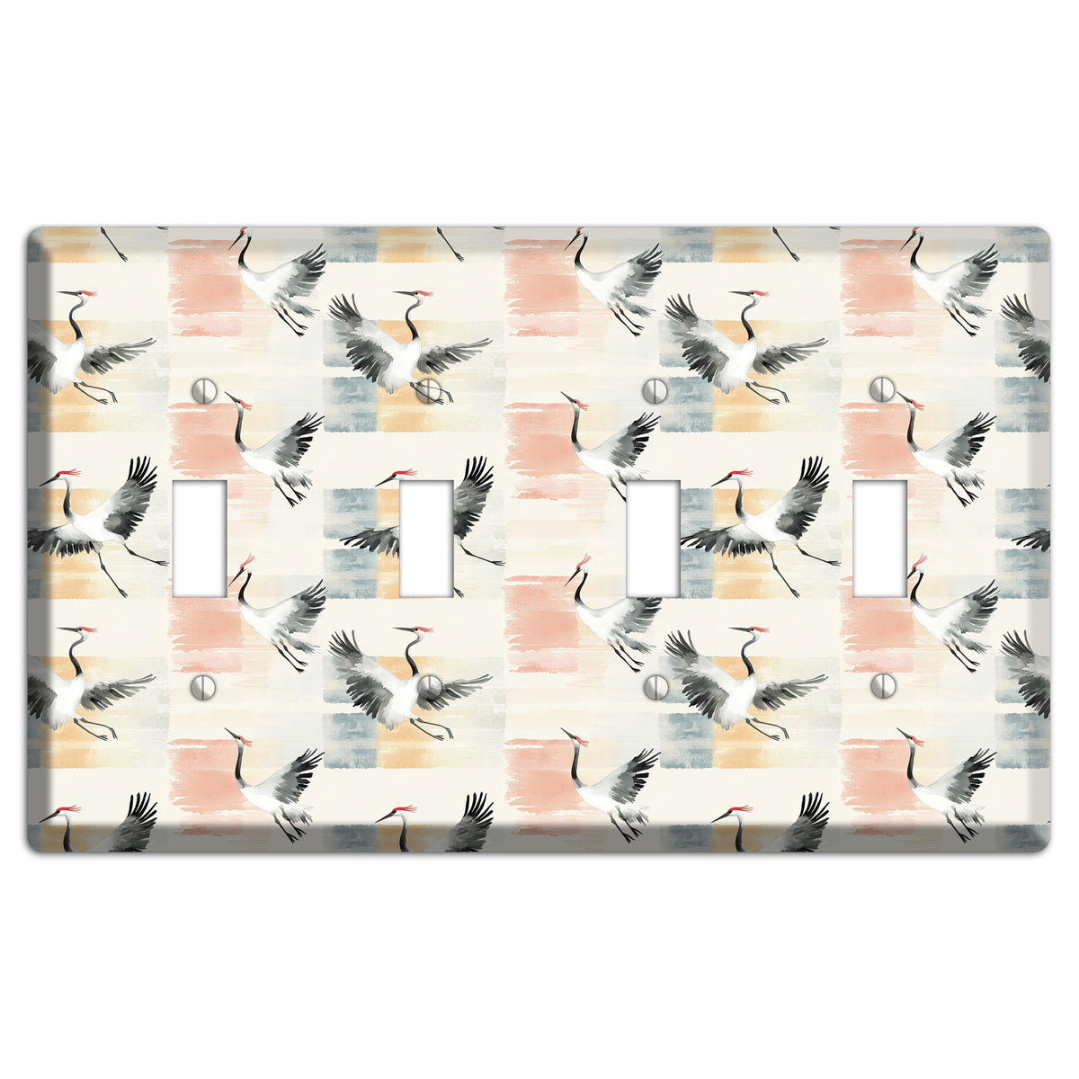 Blush Patchwork Flight 4 Toggle Wallplate