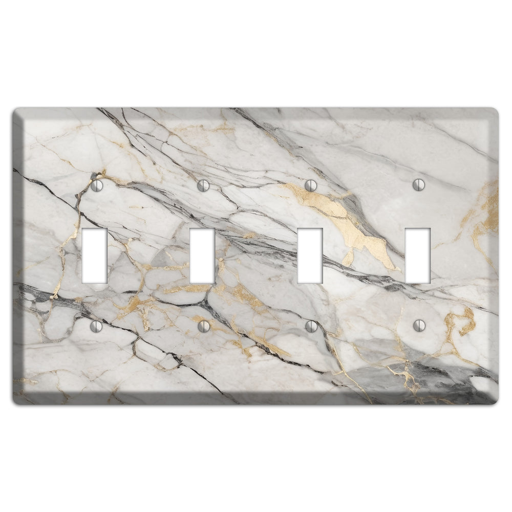 Roman Coffee Marble 4 Toggle Wallplate