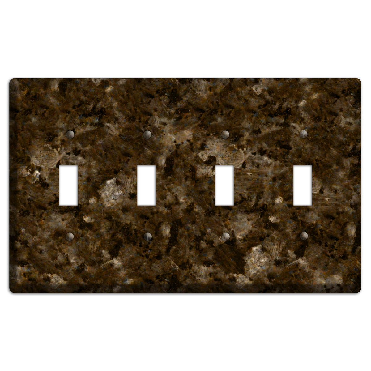 Tropical Brown Granite 4 Toggle Wallplate
