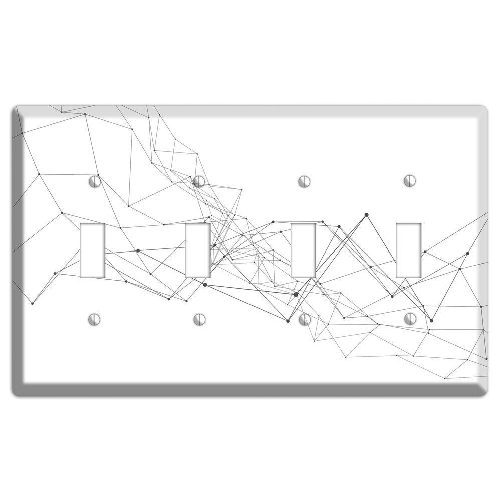 Gossamer Transit Map 4 Toggle Wallplate