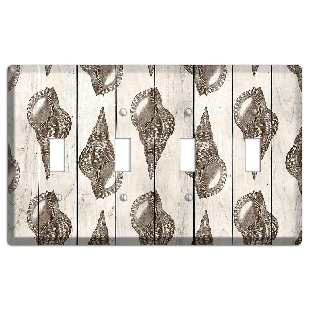 Shellbound Shore 4 Toggle Wallplate