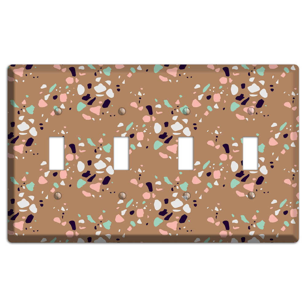 Clay Pebble Drop 4 Toggle Wallplate