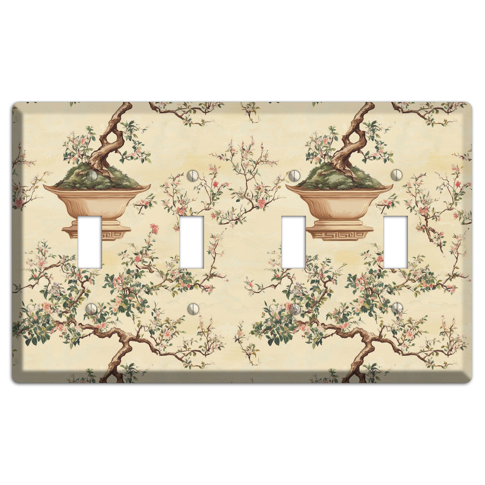 Bonsai & Blossom 4 Toggle Wallplate
