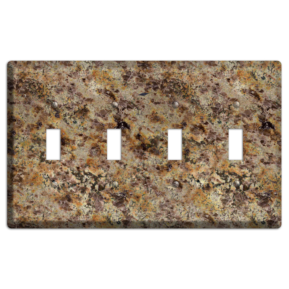 Golden Crystal Granite 4 Toggle Wallplate