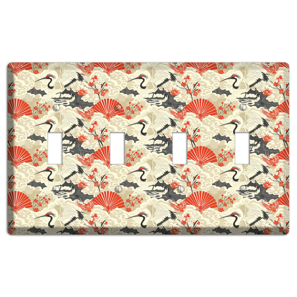 Vermillion Mist Reverie 4 Toggle Wallplate