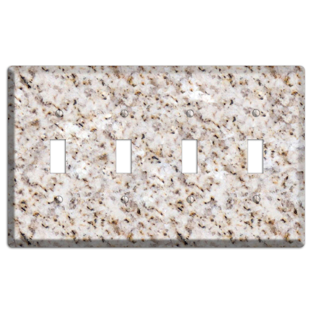 Luna Pearl Granite 4 Toggle Wallplate