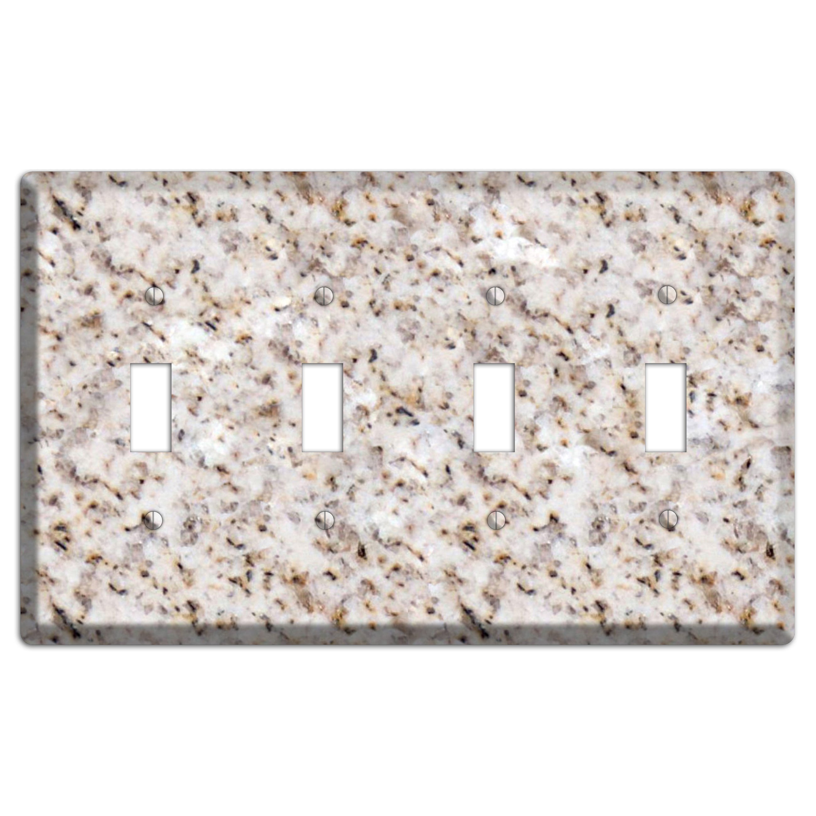 Luna Pearl Granite 4 Toggle Wallplate