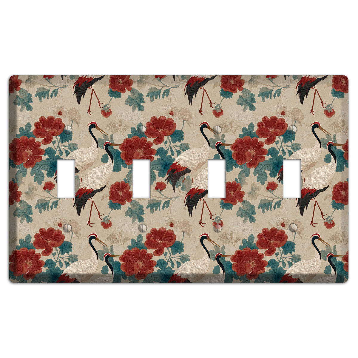 Rust Peony Passage 4 Toggle Wallplate