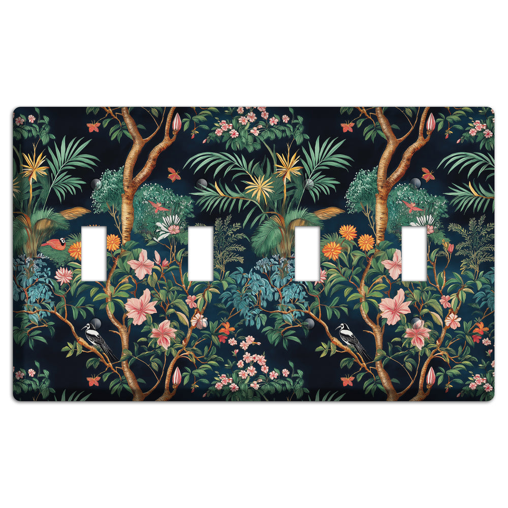 Jungle Nocturne 4 Toggle Wallplate