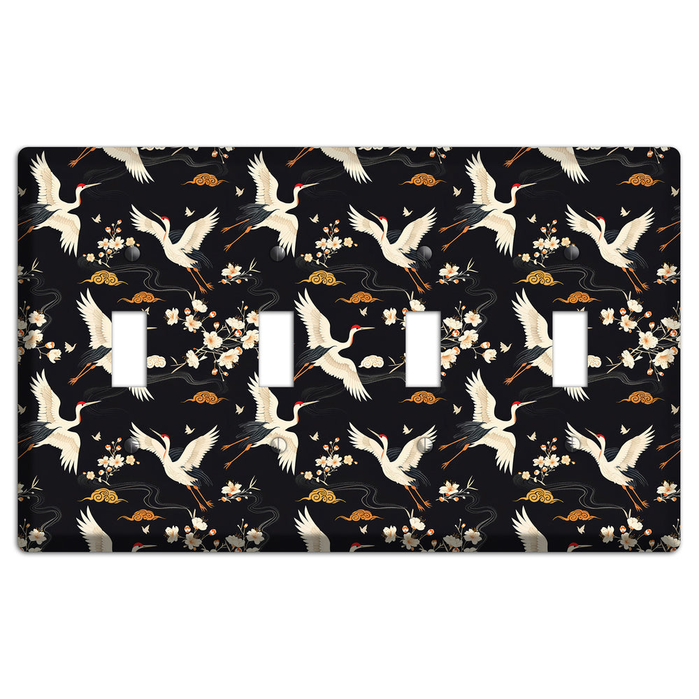 Obsidian Crane Nocturne 4 Toggle Wallplate