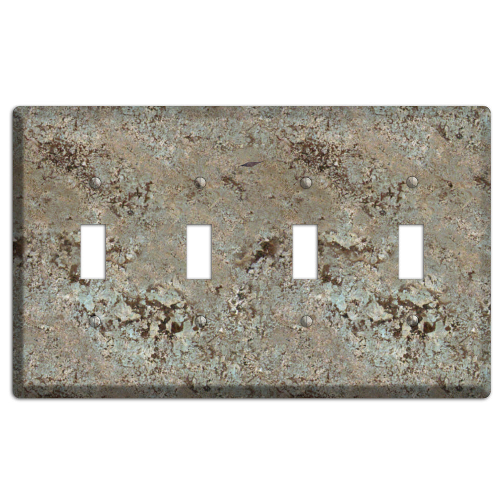 Delicatus White Granite 4 Toggle Wallplate