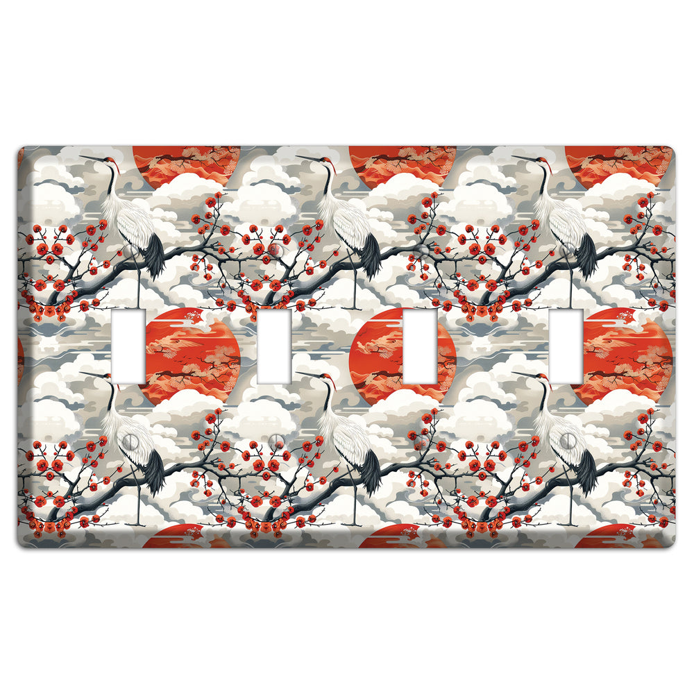 Vermillion Sun Rising 4 Toggle Wallplate