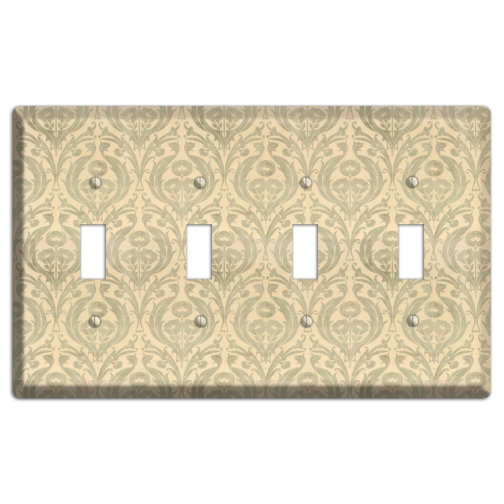 Whispered Thistle 4 Toggle Wallplate