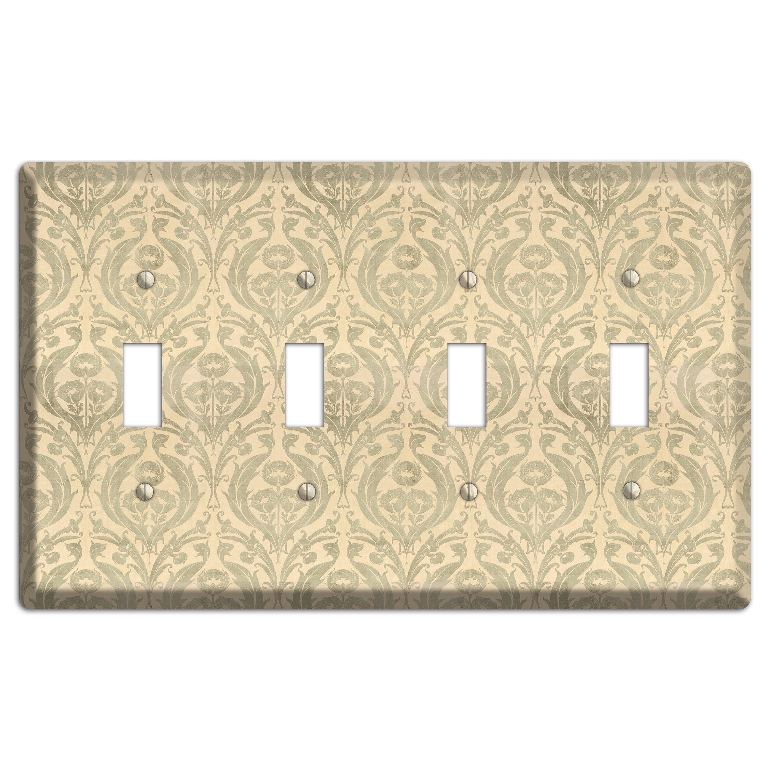 Whispered Thistle 4 Toggle Wallplate