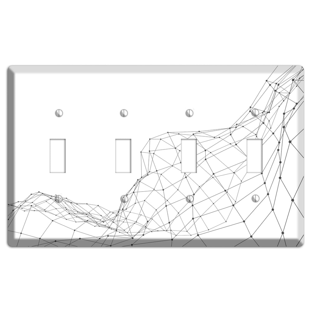 Lattice Wave Surge 4 Toggle Wallplate
