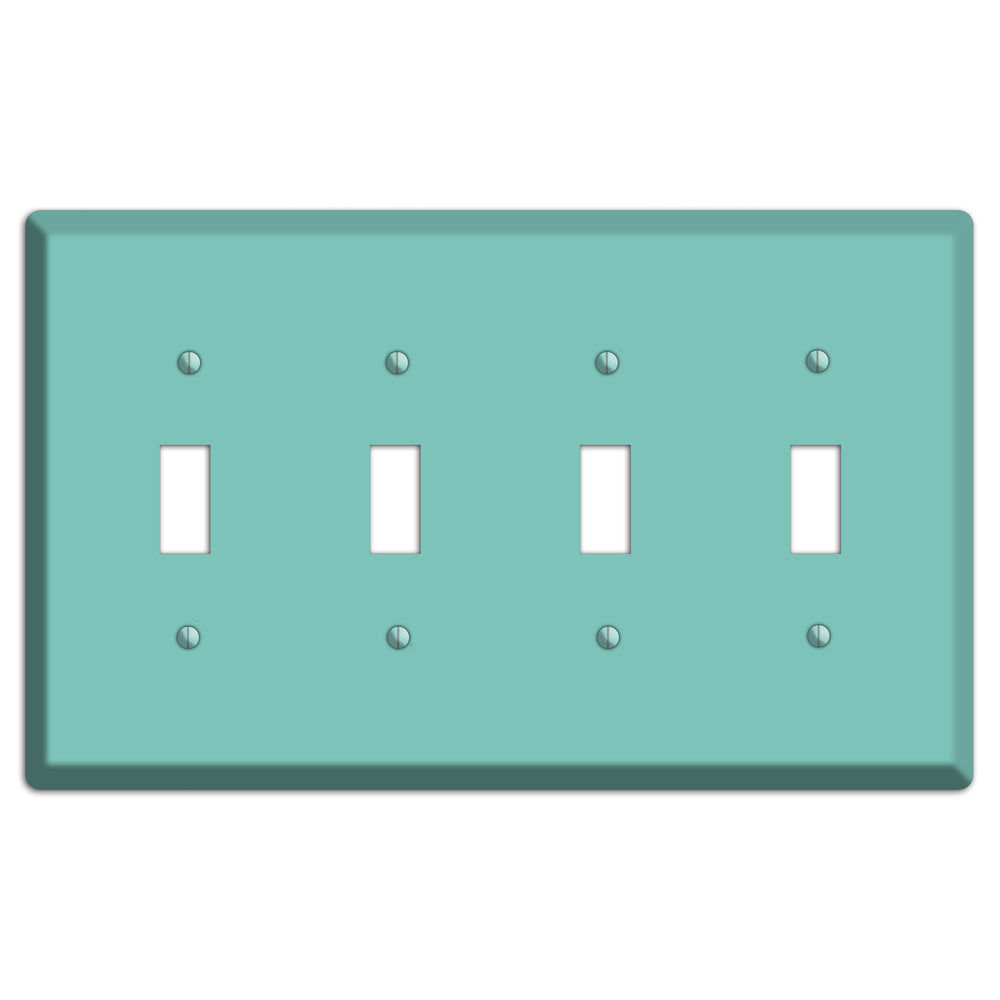 Baxter Seafoam 4 Toggle Wallplate