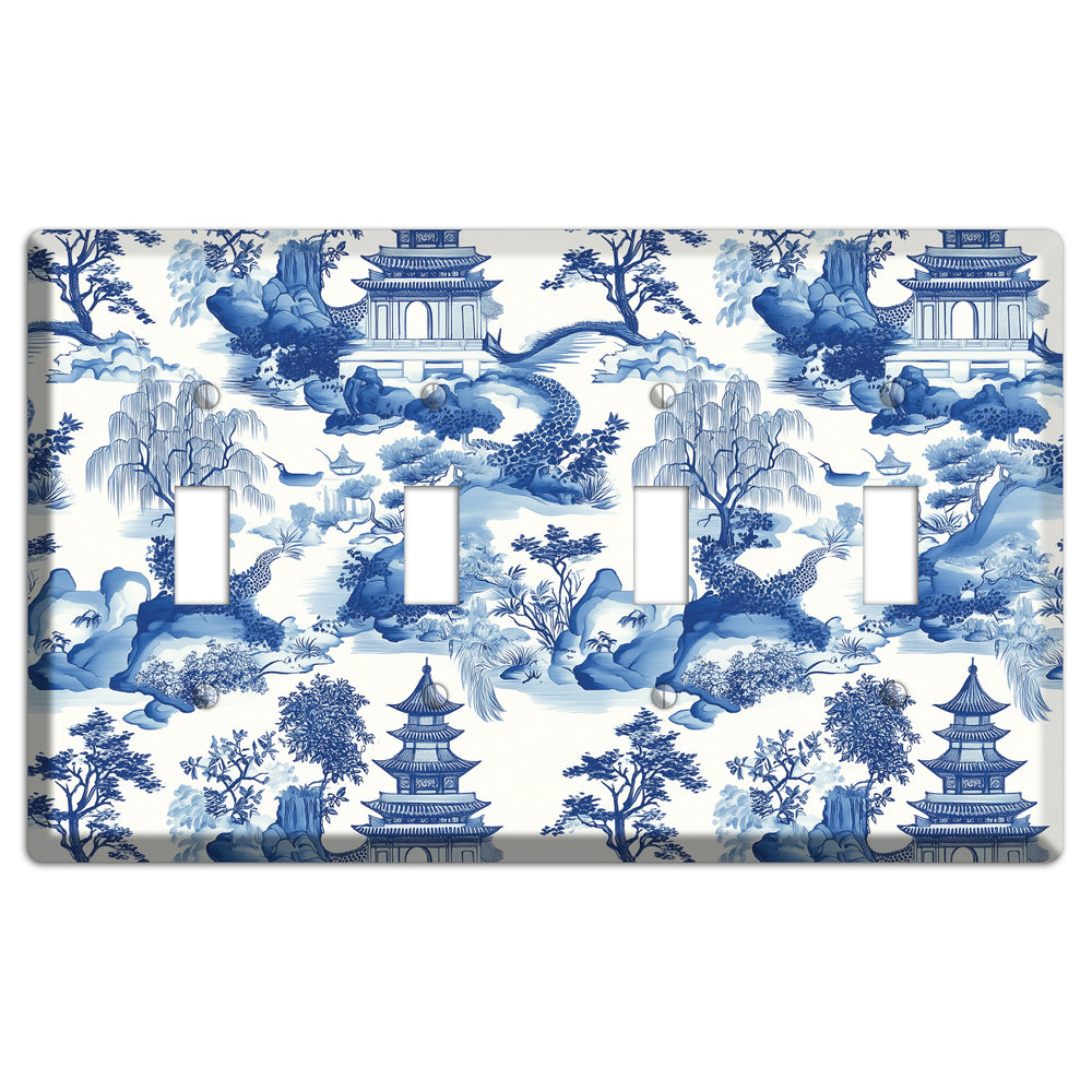Willow & Pagoda 4 Toggle Wallplate