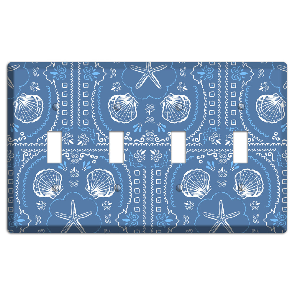 Cerulean Bandana Shore 4 Toggle Wallplate